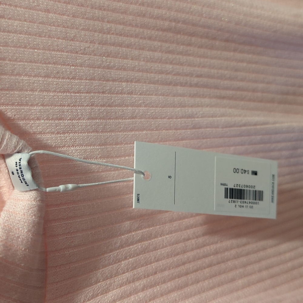 Janie And Jack Pink Sparkly Size 8 Turtleneck - Picture 4 of 4